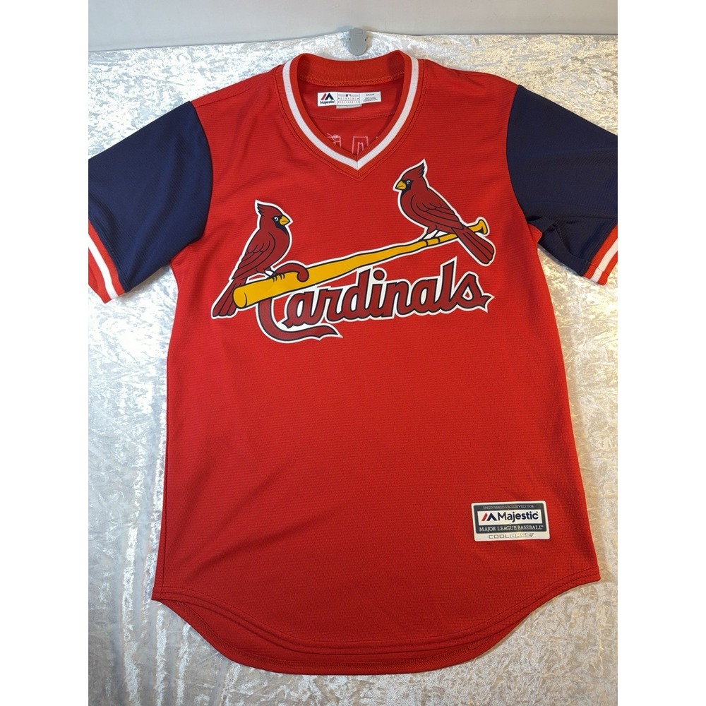 St Louis Cardinals Yadier Molina #4 Jersey Mens S Majestic Cool Base MLB USA